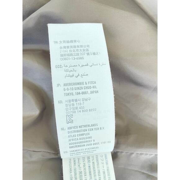 Y2K ABERCROMBIE & FITCH OPEN VEST FAUX FUR SZ SMALL GRUNGE MOBWIFE AESTHETIC - Picture 14 of 16